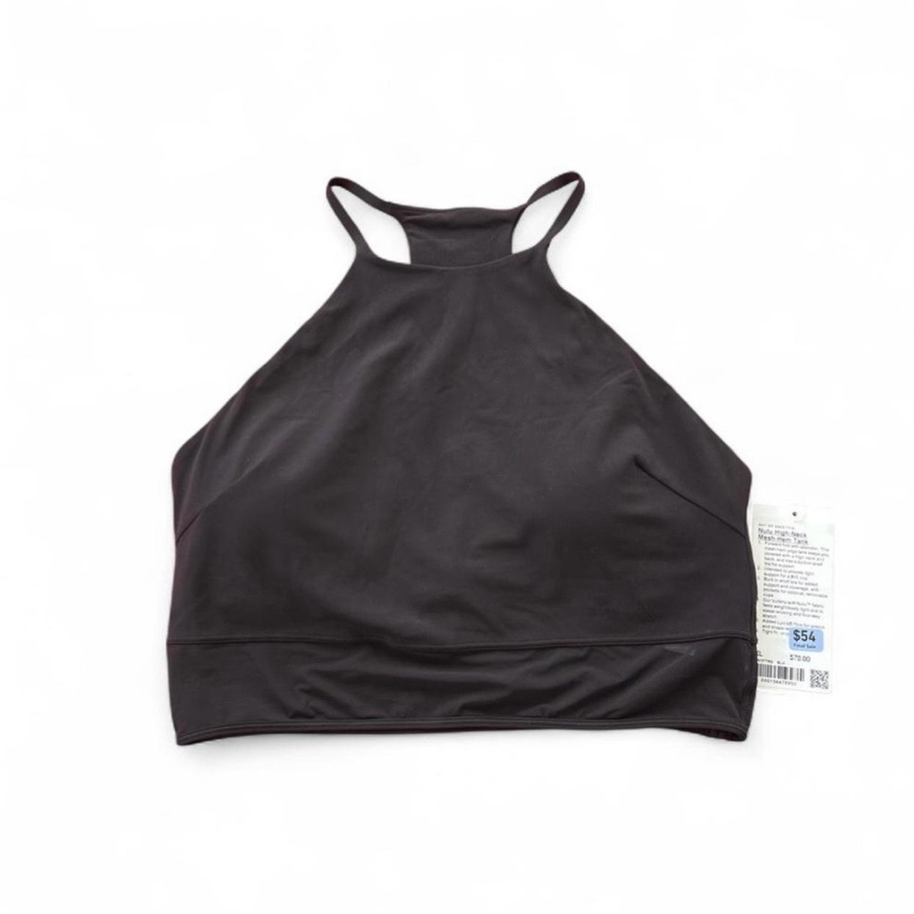 Lululemon Nulu High-Neck Meah-Hem Tank Black Size XL NWT